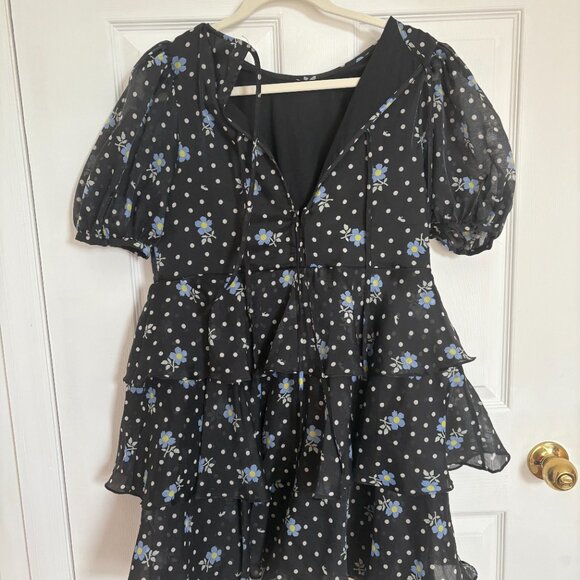 Sandy Liang for Target Floral Print Short Sleeve Tiered Dress - Picture 4 of 5